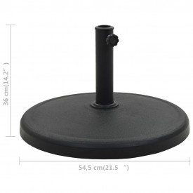 vidaXL Suport umbrelă de soare, negru, 19 kg, polirășină, rotund - Img 6