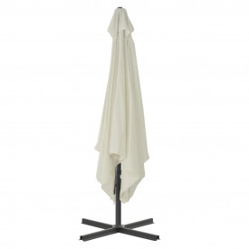 vidaXL Umbrelă soare de exterior, stâlp din oțel, nisipiu, 250x250 cm - Img 5