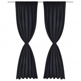 2 Perdele negre opace cu rejansă 135 x 245 cm - Img 2