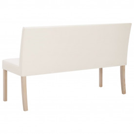 Bancă, crem, 139,5 cm, piele ecologică - Img 4