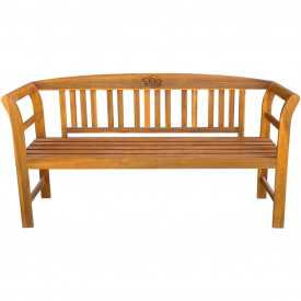 Bancă de grădină din lemn masiv de acacia, 157 x 45 x 82,5 cm - Img 2