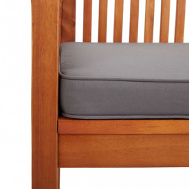 Bancă grădină cu 3 locuri &amp; pernă, 150 cm, lemn masiv acacia