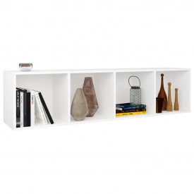 Bibliotecă/Comodă TV, alb, 36 x 30 x 143 cm, PAL - Img 7