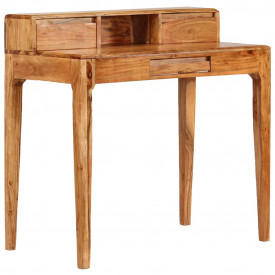 Birou de lucru cu sertare, lemn masiv, 88 x 50 x 90 cm - Img 12
