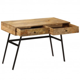 Birou de scris cu sertare, 110x50x76 cm, lemn masiv de mango - Img 4