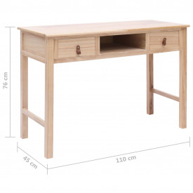 Birou de scris, culoare naturală, 110 x 45 x 76 cm, lemn - Img 9
