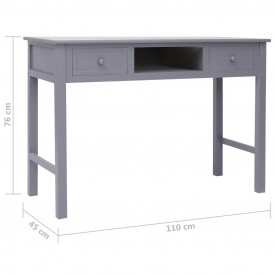 Birou de scris, gri, 110 x 45 x 76 cm, lemn - Img 9