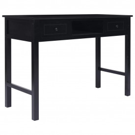 Birou de scris, negru, 110 x 45 x 76 cm, lemn - Img 2