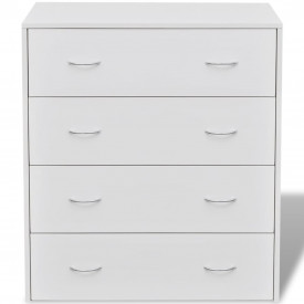 Bufet cu 4 sertare, 60 x 30,5 x 71 cm, alb - Img 4