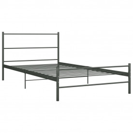 Cadru de pat, gri, 100 x 200 cm, metal - Img 2
