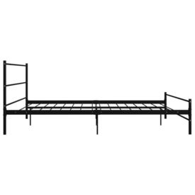 Cadru de pat, negru, 180 x 200 cm, metal - Img 3