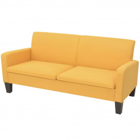 Canapea cu 2 locuri, 180 x 65 x 76 cm, galben