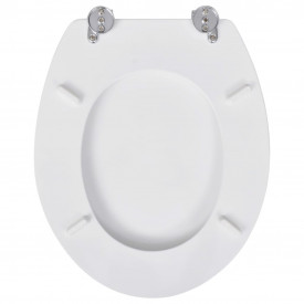 Capac WC MDF design simplu Alb - Img 5