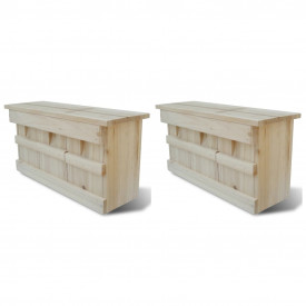 Case de vrăbii, 2 buc., 44 x 15,5 x 21,5 cm, lemn