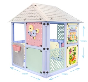 Casuta de joaca Mochtoys Smart House culori pastel, 115 x 106 x 128 cm, 12795 - Img 2