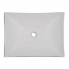 Chiuvetă din ceramică pentru baie high gloss, Alb - Img 4
