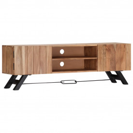 Comodă TV, 140 x 30 x 45 cm, lemn masiv de acacia - Img 10