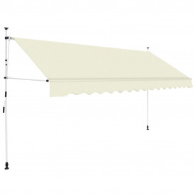 Copertină retractabilă, crem, 400 cm, acționare manuală