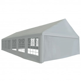 Cort de petrecere din PE (polietilenă) 6x12 m Gri