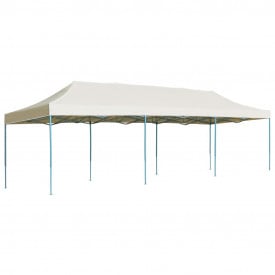 Cort de petrecere pliabil, crem, 3 x 9 m