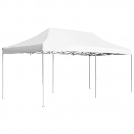 Cort de petrecere pliabil profesional, alb, 6 x 3 m, aluminiu
