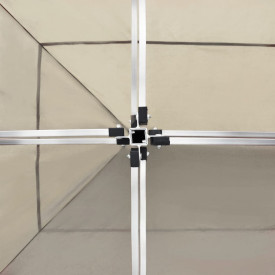 Cort de petrecere pliabil profesional, crem, 6 x 3 m, aluminiu - Img 6