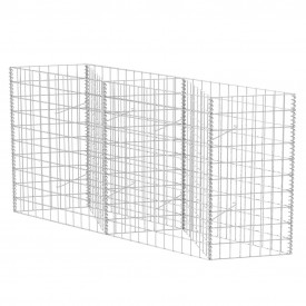 Coș gabion / jardinieră pentru legume, din oțel 120x30x100 cm
