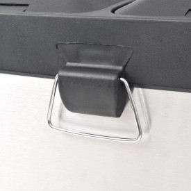 Coș gunoi cu pedale pentru reciclare, oțel inoxidabil, 2 x 18 L - Img 4