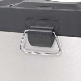 Coș gunoi cu pedale pentru reciclare, oțel inoxidabil, 3 x 18 L - Img 4