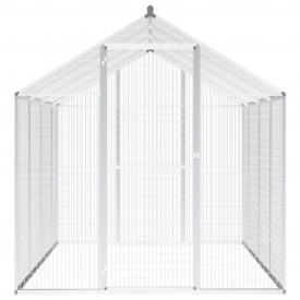 Coteț pentru păsări de exterior, aluminiu, 178 x 242 x 192 cm - Img 3