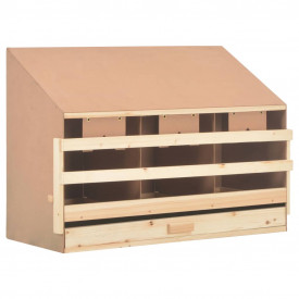 Cuibar găin cu 3 compartimente, 93x40x65 cm, lemn masiv pin - Img 2
