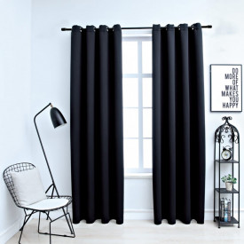 Draperii opace cu inele metalice