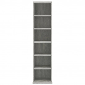 Dulap CD-uri, gri beton extralucios, 21x16x88 cm, PAL - Img 4