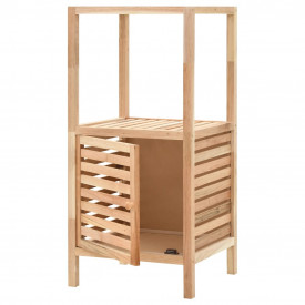 Dulap depozitare baie, 39,5x35,5x86 cm, lemn de nuc masiv - Img 2