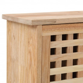 Dulap depozitare pantofi, 55 x 20 x 104 cm, lemn masiv de nuc - Img 6