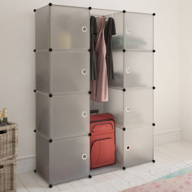 Dulap modular cu 9 compartimente, 37 x 115 x 150 cm, alb - Img 1