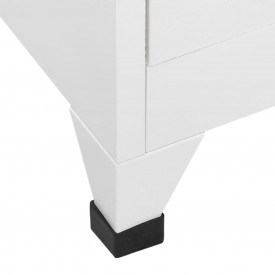 Dulap vestiar cu 9 compartimente, oțel, 90 x 45 x 180 cm, gri - Img 6