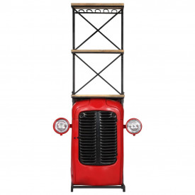 Dulap vinuri design tractor 49x32x183cm lemn masiv de mango - Img 2
