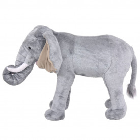 Elefant de jucărie din pluș, gri XXL - Img 2