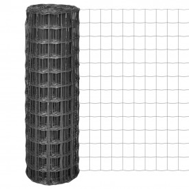 Euro gard cu plasă din oțel de 100 x 100 mm, 25 x 1,2 m, gri
