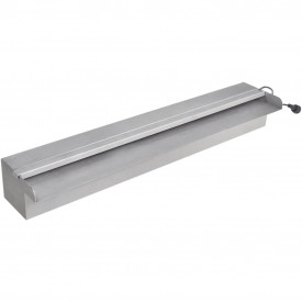 Fântâna dreptunghiulară tip cascadă, oțel inoxidabil cu ​​LED, 60 cm - Img 2