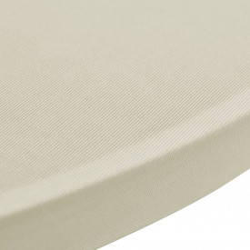 Faţă de masă pentru mese înalte Ø 80 cm Crem Elasticizată 2 buc - Img 4