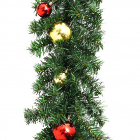 Ghirlandă de Crăciun decorată cu globuri și becuri LED, 5 m - Img 4