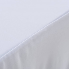Huse de masă elastice, 2 buc., alb, 183 x 76 x 74 cm - Img 3