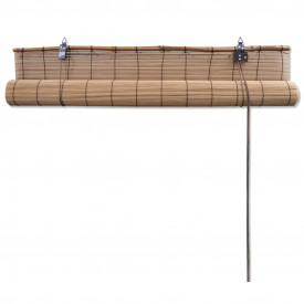 Jaluzea tip rulou, bambus, 150 x 160 cm, maro - Img 4