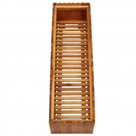 Jardinieră de grădină, 100 x 30 x 25 cm, lemn masiv de acacia - Img 4