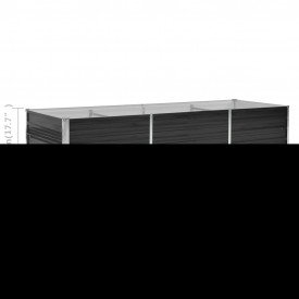 Jardinieră de grădină, antracit, 240x80x45 cm, oțel galvanizat - Img 7