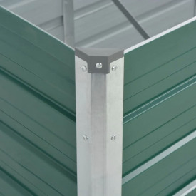 Jardinieră de grădină, oțel galvanizat, 240 x 80 x 77 cm, verde - Img 6