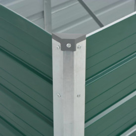 Jardinieră de grădină, oțel galvanizat, 320 x 80 x 45 cm, verde - Img 5
