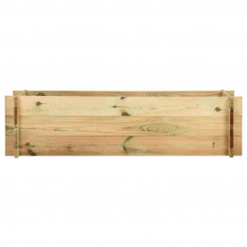 Jardinieră de legume și flori, lemn de pin tratat, 120 cm - Img 2